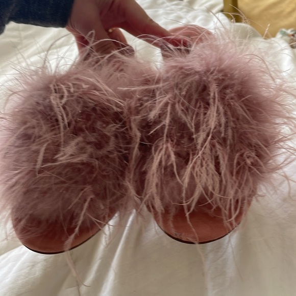 Super Fuzzy High Heels with Acrylic Heel by Jeffrey Campbell - like new - Picture 3 of 4